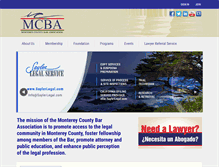 Tablet Screenshot of montereycountybar.org